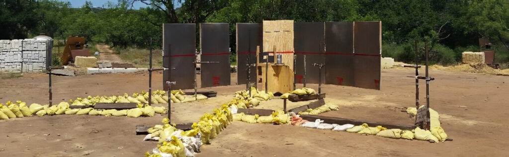JMEM-style arena test for a 15-pound fragmenting warhead conducted at Energetic Materials & Products, Inc.